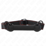 Knochengag mit Kunstledergurt Schwarz Verstellbar 41-57 cm von Kink Collar & Gag | Fesselliebe.de