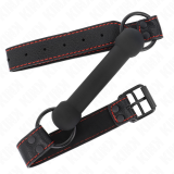 Knochengag mit Kunstledergurt Schwarz Verstellbar 41-57 cm von Kink Collar & Gag | Fesselliebe.de