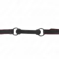 Knochengag mit Kunstledergurt Schwarz Verstellbar 41-57 cm von Kink Collar & Gag