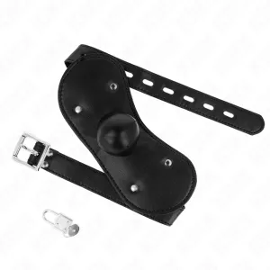 Ball Gag Mundmaske mit Schloss Verstellbar 42-60 cm von Kink Collar & Gag