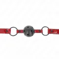 Glänzender Kunstlederball 4,5 cm Knebel 63,5 X 2 cm Verstellbar 41 X 59 cm von Kink Collar & Gag