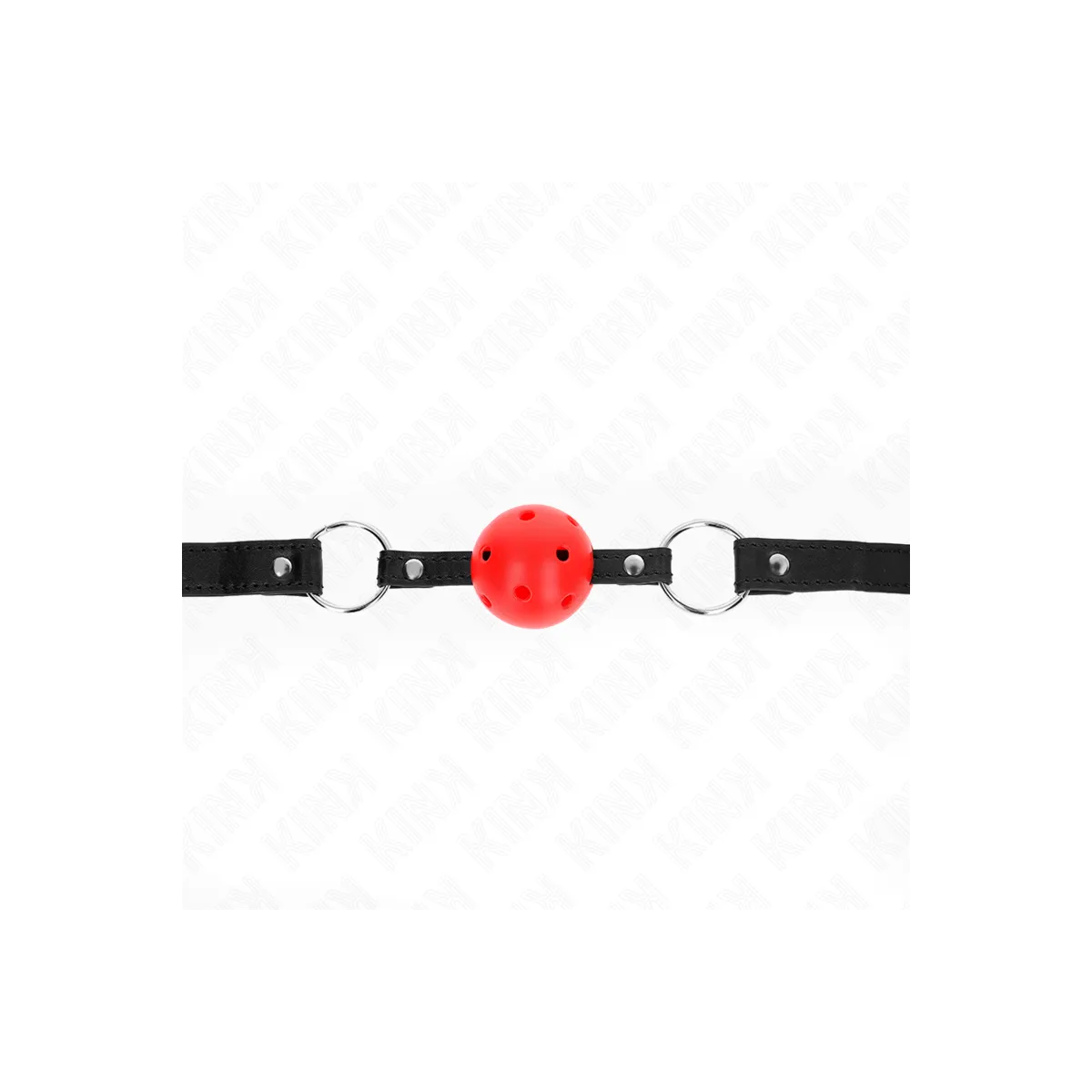 Hohl, Hart, Roter Ball, 4,5 cm, Gag, Modell 1, 63,5 X 2 cm von Kink Collar & Gag | Fesselliebe.de