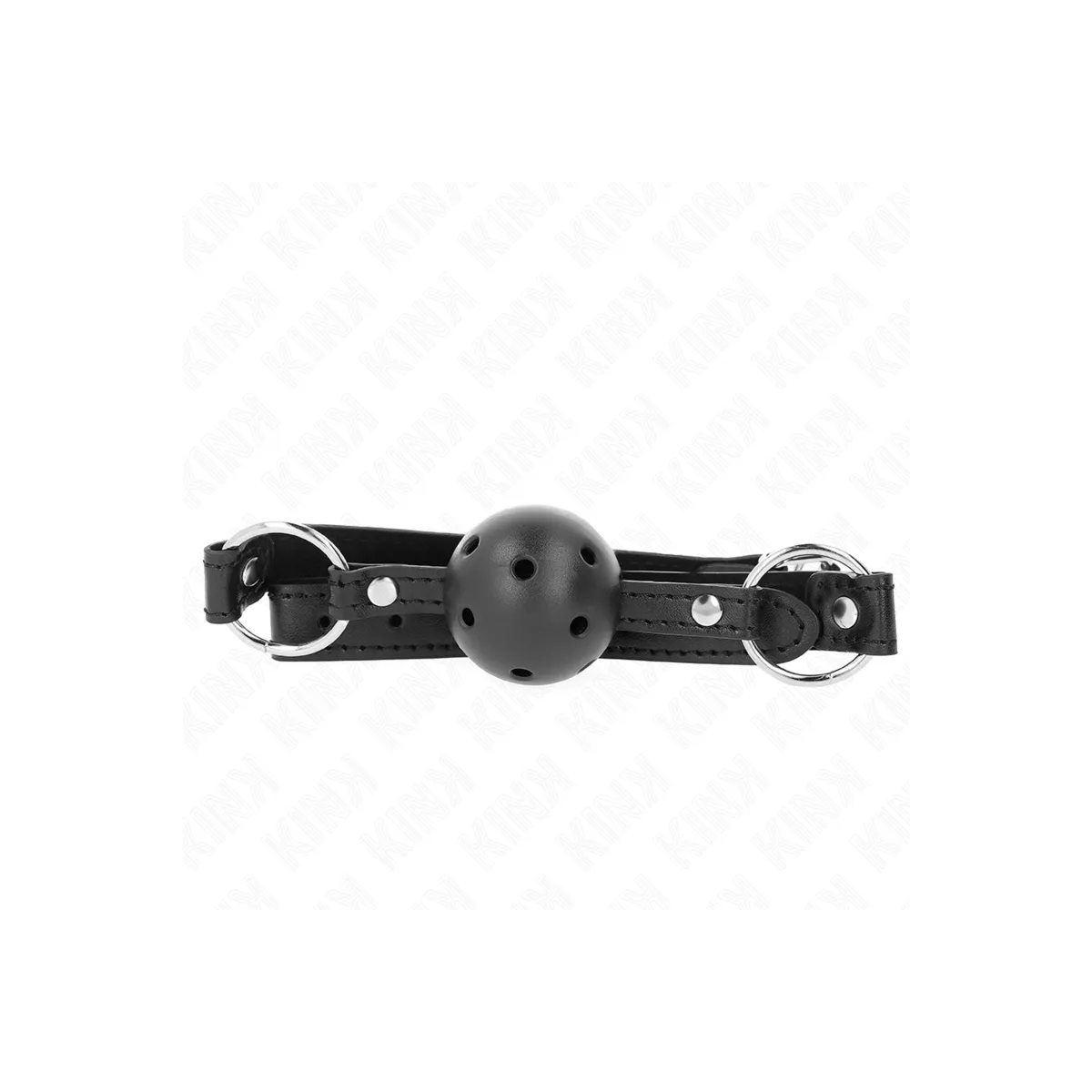 Hohlharter Schwarzer Ball 4,5 cm Gag Modell 1 63,5 X 2 cm von Kink Collar & Gag | Fesselliebe.de