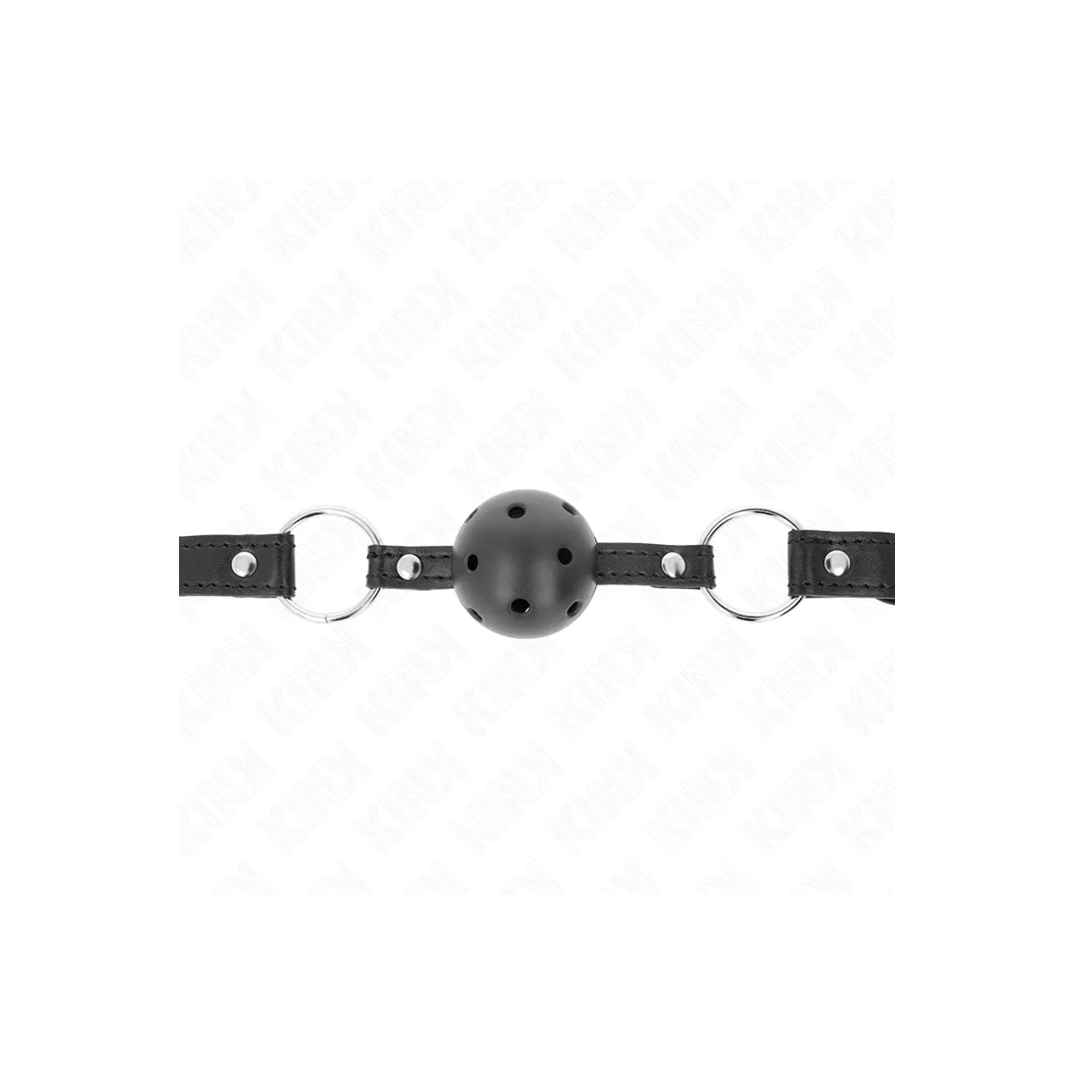 Hohlharter Schwarzer Ball 4,5 cm Gag Modell 1 63,5 X 2 cm von Kink Collar & Gag | Fesselliebe.de