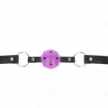 Hohl, Hart, Lila Kugel, 4,5 cm, Knebel, 63,5 X 2 cm von Kink Collar & Gag