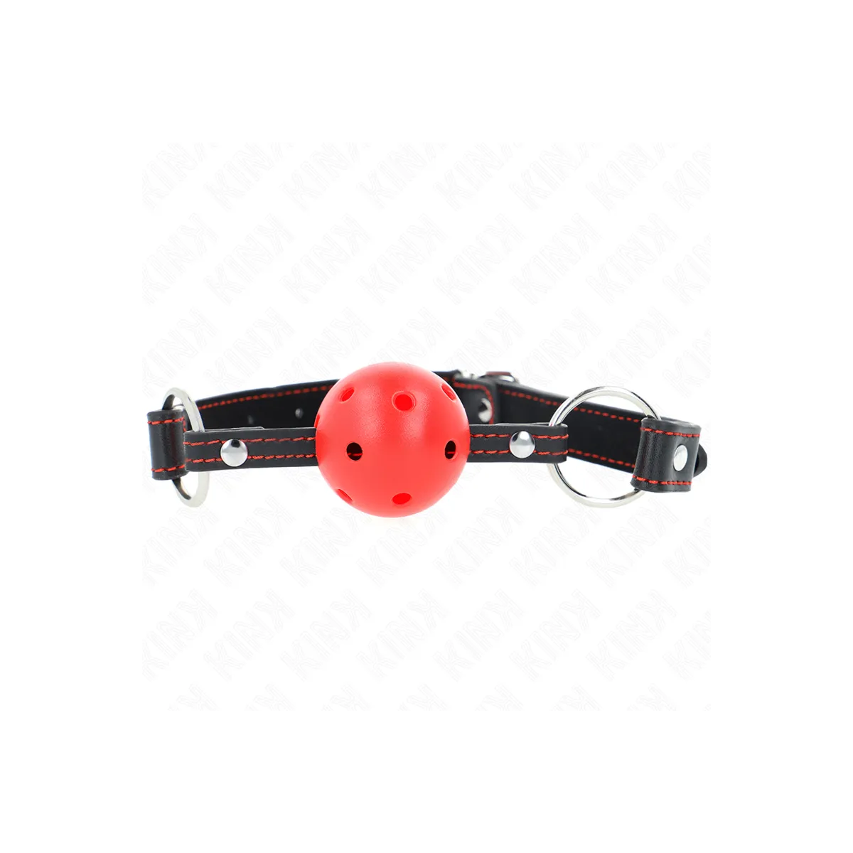 Hohlharter Roter Ballknebel Modell 2 65 X 2,5 cm von Kink Collar & Gag | Fesselliebe.de