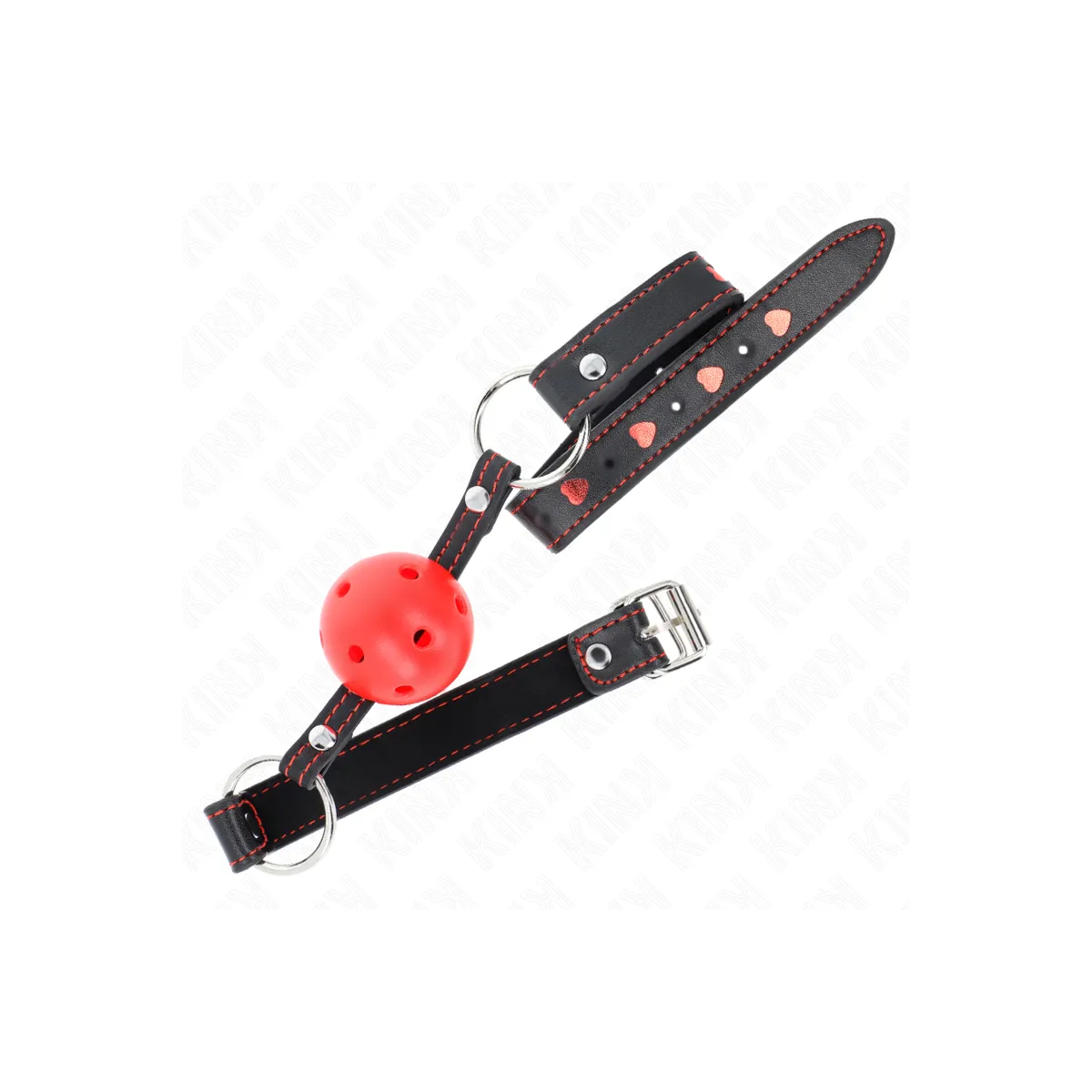 Hohlharter Roter Ballknebel Modell 2 65 X 2,5 cm von Kink Collar & Gag | Fesselliebe.de