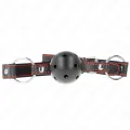 Hohlharter Schwarzer Ballknebel Modell 2 65 X 2,5 cm von Kink Collar & Gag