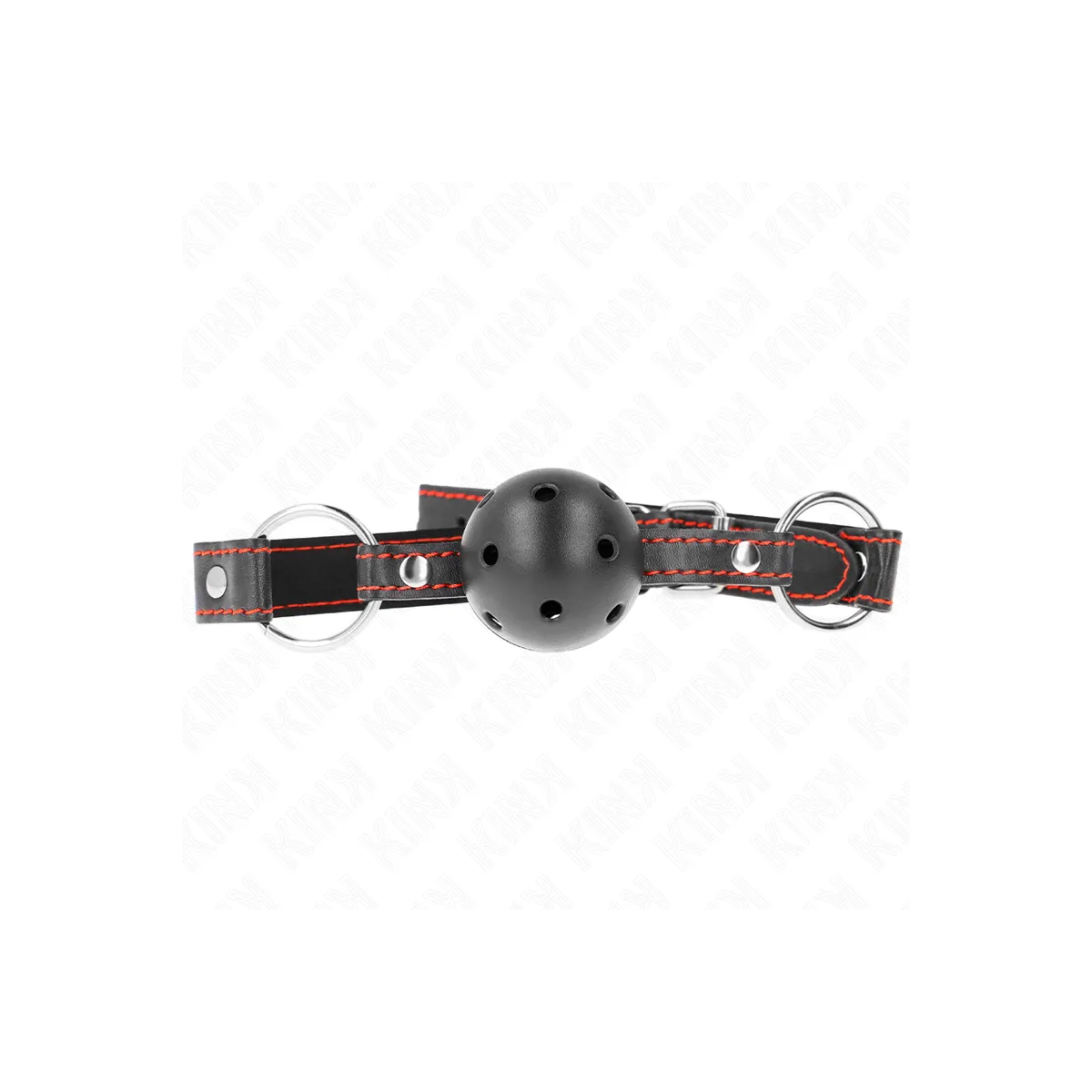 Hohlharter Schwarzer Ballknebel Modell 2 65 X 2,5 cm von Kink Collar & Gag | Fesselliebe.de