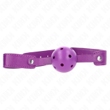 Lila Atmungsaktiver Ball 4,5 cm Mag 65 X 2,5 cm von Kink Collar & Gag | Fesselliebe.de