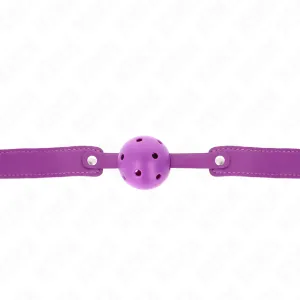 Lila Atmungsaktiver Ball 4,5 cm Mag 65 X 2,5 cm von Kink Collar & Gag