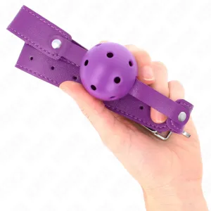 Lila Atmungsaktiver Ball 4,5 cm Mag 65 X 2,5 cm von Kink Collar & Gag