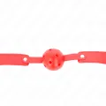Roter Atmungsaktiver Ball 4,5 cm Knebel 65 X 2,5 cm von Kink Collar & Gag