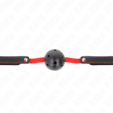 Hohlharter Mund 4,5 cm Knebel mit Elastischem Gürtel 56 X 1,5 cm von Kink Collar & Gag | Fesselliebe.de