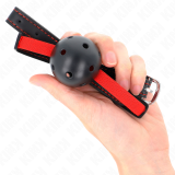 Hohlharter Mund 4,5 cm Knebel mit Elastischem Gürtel 56 X 1,5 cm von Kink Collar & Gag | Fesselliebe.de