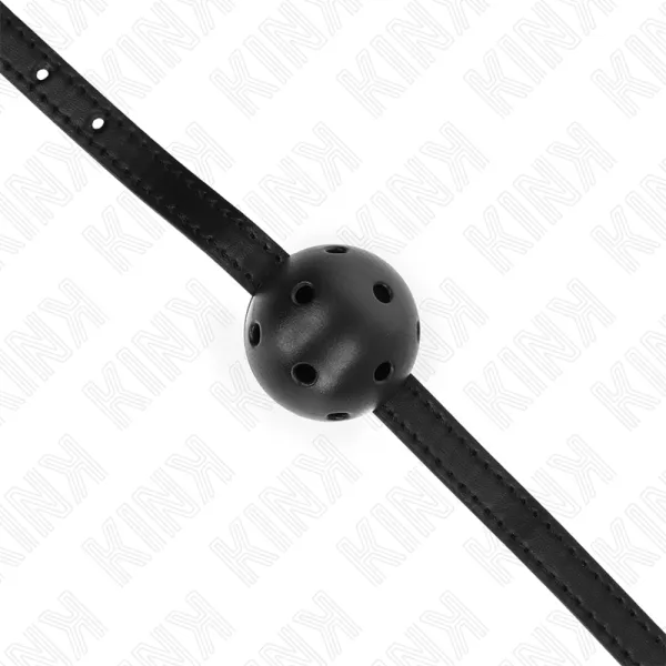 Simplicity Schwarzer Atmungsaktiver Ball 4,5 cm Gag 62 X 1,5 cm von Kink Collar & Gag | Fesselliebe.de