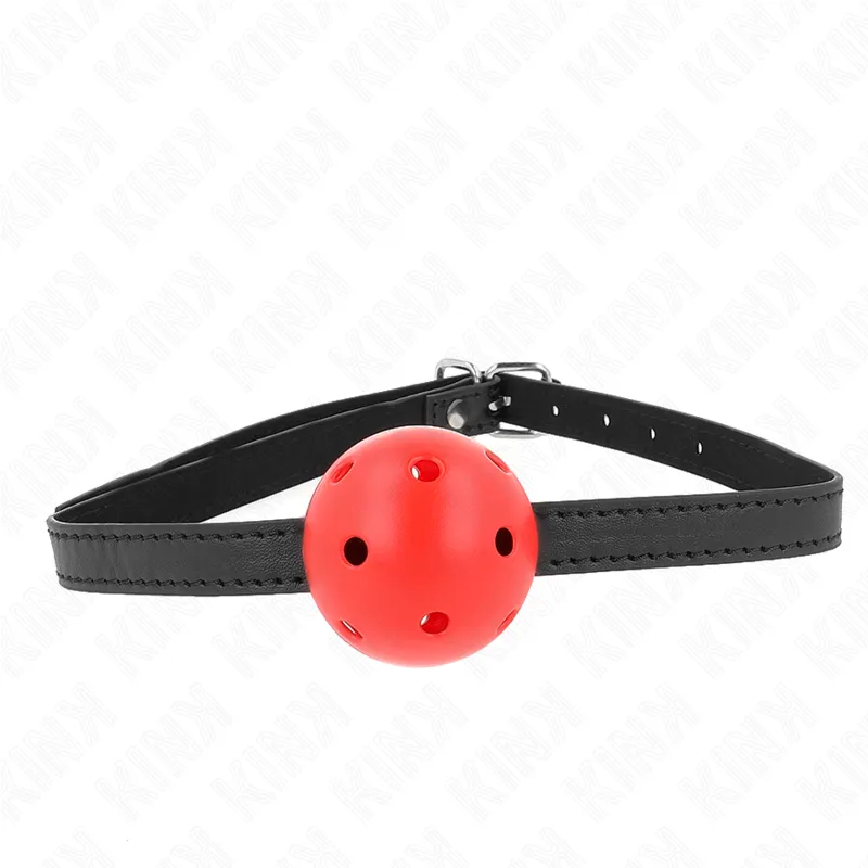 Simplicity Rot Atmungsaktiver 4,5 cm Ballgag 62 X 1,5 cm von Kink Collar & Gag | Fesselliebe.de