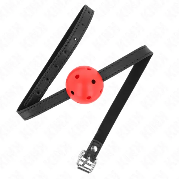 Simplicity Rot Atmungsaktiver 4,5 cm Ballgag 62 X 1,5 cm von Kink Collar & Gag | Fesselliebe.de