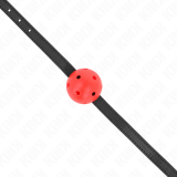 Simplicity Rot Atmungsaktiver 4,5 cm Ballgag 62 X 1,5 cm von Kink Collar & Gag | Fesselliebe.de