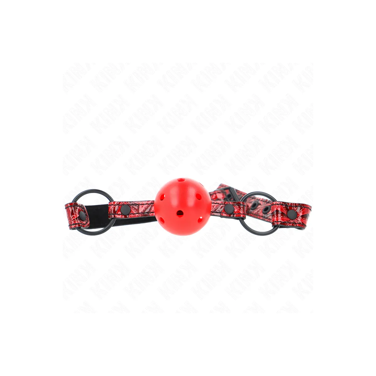Rautenmuster-Ball 4,5 cm Gag Modell 1 64,5 cm Verstellbar 42-60 cm von Kink Collar & Gag | Fesselliebe.de