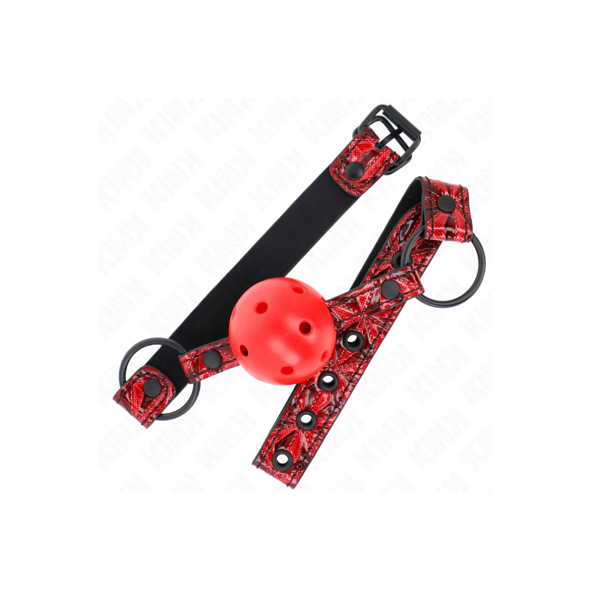 Rautenmuster-Ball 4,5 cm Gag Modell 1 64,5 cm Verstellbar 42-60 cm von Kink Collar & Gag | Fesselliebe.de