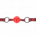 Rautenmuster-Ball 4,5 cm Gag Modell 1 64,5 cm Verstellbar 42-60 cm von Kink Collar & Gag