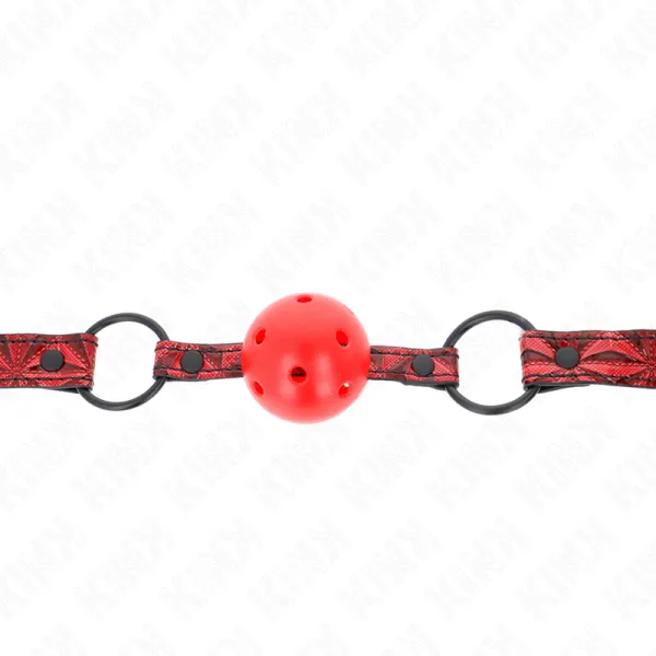 Rautenmuster-Ball 4,5 cm Gag Modell 1 64,5 cm Verstellbar 42-60 cm von Kink Collar & Gag | Fesselliebe.de