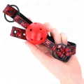 Rautenmuster-Ball 4,5 cm Gag Modell 1 64,5 cm Verstellbar 42-60 cm von Kink Collar & Gag
