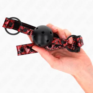 Rautenmuster-Ball 4,5 cm Gag Modell 2 64,5 cm Verstellbar 42-60 cm von Kink Collar & Gag