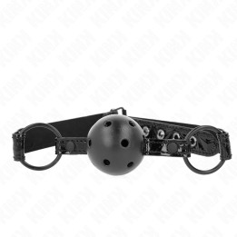 Rautenmuster-Ball 4,5 cm Gag Modell 3 64,5 cm Verstellbar 42-60 cm von Kink Collar & Gag | Fesselliebe.de