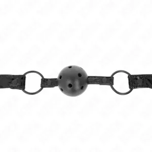 Rautenmuster-Ball 4,5 cm Gag Modell 3 64,5 cm Verstellbar 42-60 cm von Kink Collar & Gag