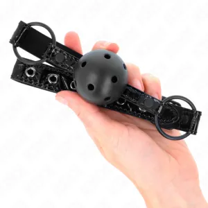 Rautenmuster-Ball 4,5 cm Gag Modell 3 64,5 cm Verstellbar 42-60 cm von Kink Collar & Gag