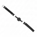 Atmungsaktiver Ball 4 cm Knebel mit Doppelniet Modell 1 Schwarz 62,5 X 2,5 cm 42-58 cm von Kink Collar & Gag