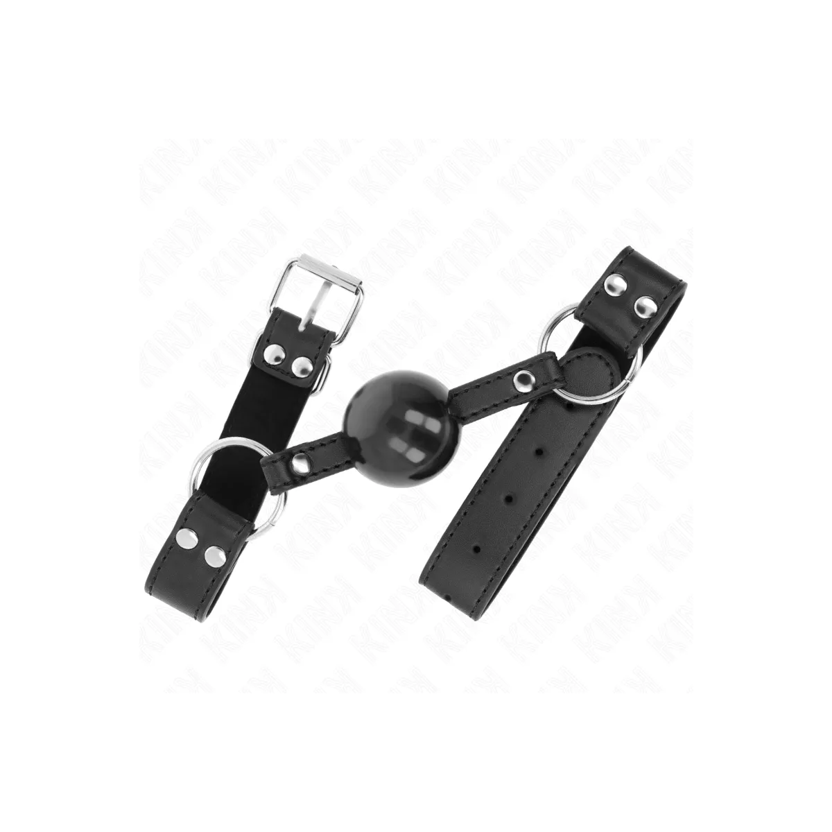 Weicher und Fester Kugelkopf 4 cm mit Kunstlederband 62 X 2,5 cm Verstellbar 42-58 cm von Kink Collar & Gag | Fesselliebe.de