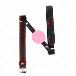 Roségold-Kugel 4 cm Knebel 60 X 2 cm von Kink Collar & Gag | Fesselliebe.de