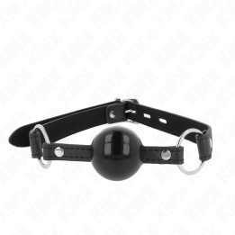Tpe Ball 4 cm Knebel mit Schwarzem Schloss 60 X 2 cm von Kink Collar & Gag | Fesselliebe.de