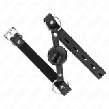 Tpe Ball 4 cm Knebel mit Schwarzem Schloss 60 X 2 cm von Kink Collar & Gag | Fesselliebe.de