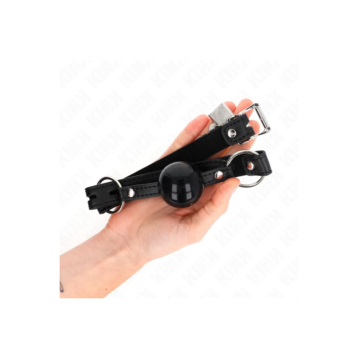 Tpe Ball 4 cm Knebel mit Schwarzem Schloss 60 X 2 cm von Kink Collar & Gag | Fesselliebe.de