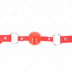 Tpe-Ball 4 cm Knebel mit Rojo-Schloss 60 X 2 cm von Kink Collar & Gag