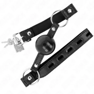 Schwarzer Tpe-Ball 4 cm Knebel 60 X 2 cm von Kink Collar & Gag