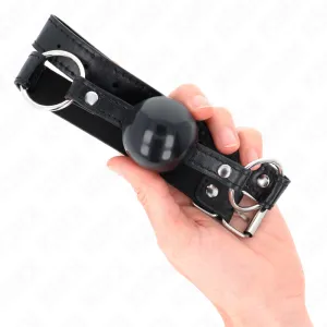 Schwarzer Tpe-Ball 4 cm Knebel 60 X 2 cm von Kink Collar & Gag