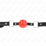Roter Tpe-Ball 4 cm Knebel 60 X 2 cm von Kink Collar & Gag | Fesselliebe.de