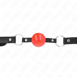 Roter Tpe-Ball 4 cm Knebel 60 X 2 cm von Kink Collar & Gag | Fesselliebe.de