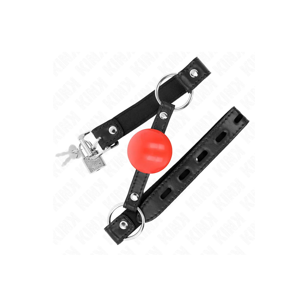 Roter Tpe-Ball 4 cm Knebel 60 X 2 cm von Kink Collar & Gag | Fesselliebe.de