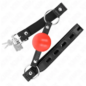 Roter Tpe-Ball 4 cm Knebel 60 X 2 cm von Kink Collar & Gag