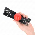 Roter Tpe-Ball 4 cm Knebel 60 X 2 cm von Kink Collar & Gag