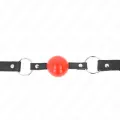 Ball 4 cm Knebel mit Schloss Roter Ball Schwarzer Gurt 60 X 2 cm von Kink Collar & Gag