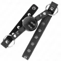 Ball 4 cm Knebel mit Spitzenniet und Schnappverschluss 65 X 2 cm von Kink Collar & Gag