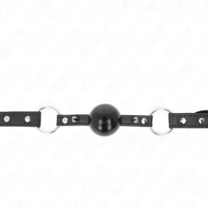 Ball 4 cm Knebel mit Spitzenniet und Schnappverschluss 65 X 2 cm von Kink Collar & Gag