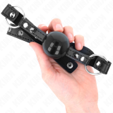 Ball 4 cm Knebel mit Spitzenniet und Schnappverschluss 65 X 2 cm von Kink Collar & Gag | Fesselliebe.de